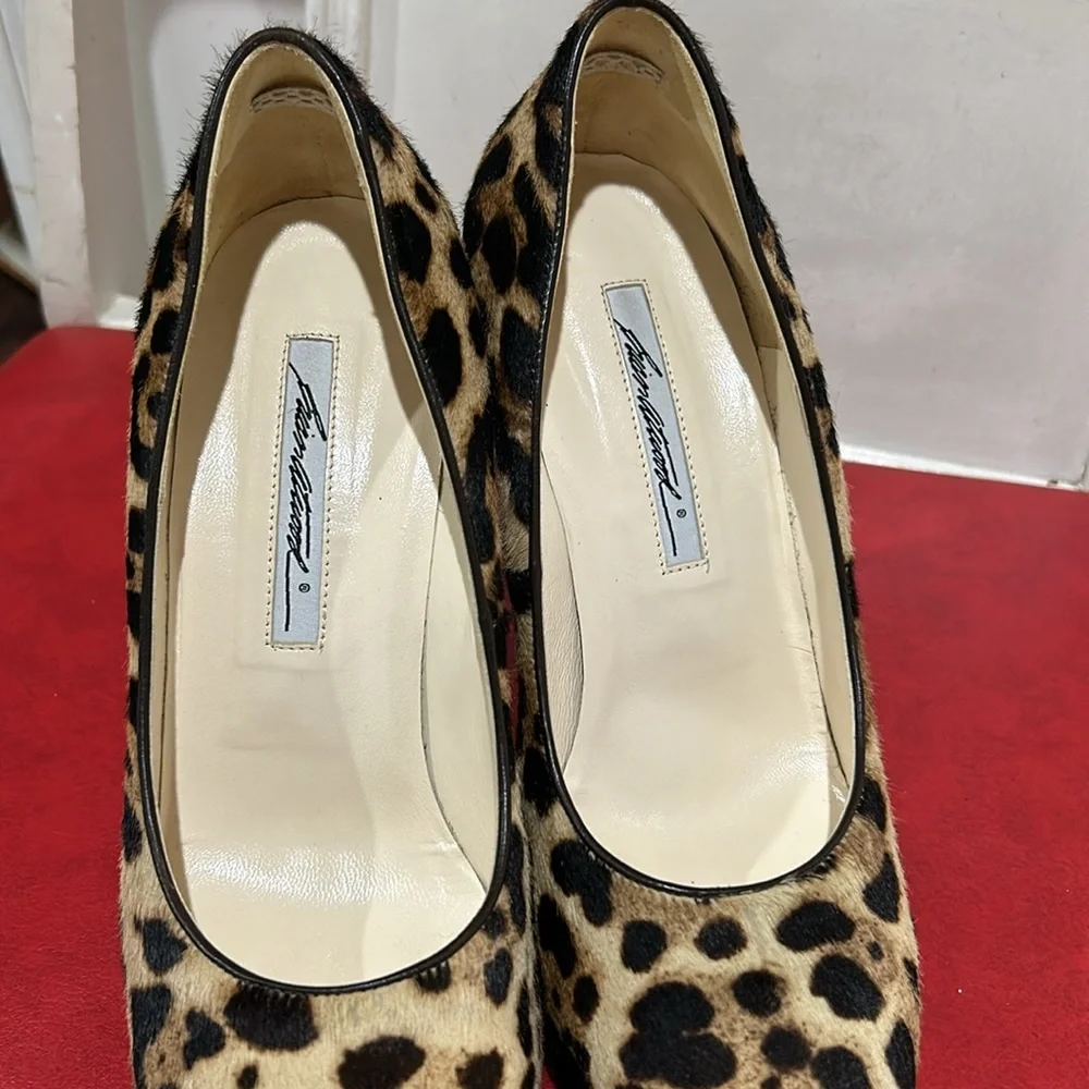 Brian Atwood Ponyhair Animal Print Pumps size 39